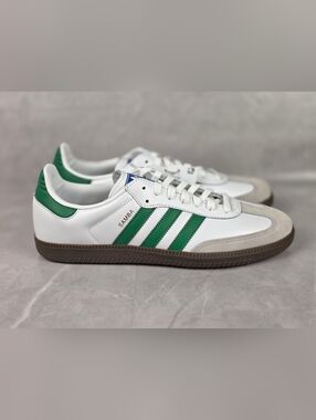 adidas Samba OG Unisex White & Green Leather Sneaker